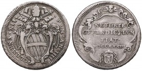 Clemente XII (1730-1740) Testone 1733 A. IIII – Munt. 35 AG (g 8,05) 
MB