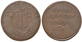Benedetto XIV (1740-1758) Ferrara Mezzo Baiocco A. IX – Munt. 328; CNI 140 CU (g 5,34)
qBB
