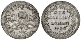 Pio VI (1775-1799) 2 Carlini 1796 A. XXII – Munt. 82 MI (g 4,18) 
qBB/BB