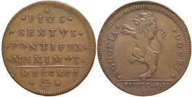 Pio VI (1775-1799) Bologna – 2 Baiocchi 1795 – Munt. 248 CU (g 20,75)
BB