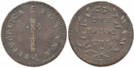 Repubblica romana (1798-1799) 2 Baiocchi s.d. – CU (g 15,85)
BB