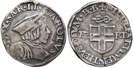 SAVOIA Carlo II (1504-1553) Testone – MIR 339 AG (g 9,24) RR Frattura del tondello. Ex Nomisma 48, lotto 1218
qBB/BB