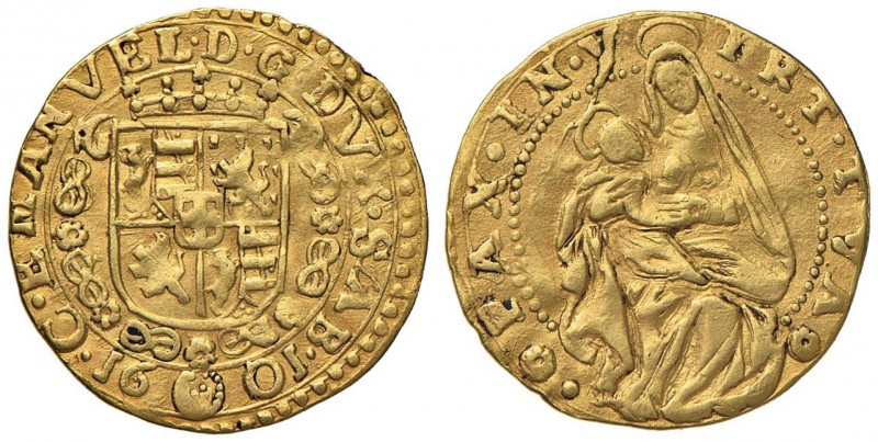 SAVOIA Carlo Emanuele I (1580-1630) Ducato 1601 – MIR 587a AU (g 3,32) Modeste o...