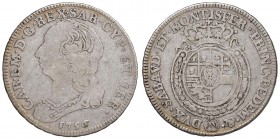 Carlo Emanuele III (1730-1773) Quarto di scudo 1756 – Nomisma 178 AG (g 8,54) Graffietti diffusi
MB