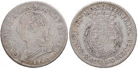 Carlo Emanuele III (1730-1773) Quarto di scudo 1763 – Nomisma 185 AG (g 8,45)
MB+