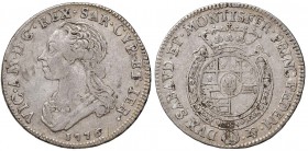 Vittorio Amedeo III (1773-1796) Quarto di scudo 1776 – Nomisma 349 AG (g 8,70) R Macchie
BB