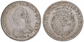 Vittorio Amedeo III (1773-1796) Quarto di scudo 1778 – Nomisma 351 AG (g 8,71) RR Macchie
qBB/BB