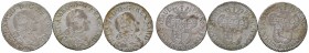 Vittorio Amedeo III (1773-1796) 10 Soldi 1794, 1795, 1796 – Nomisma 3368-370 MI Lotto di tre monete
BB+