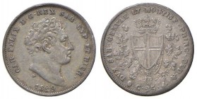 Carlo Felice (1821-1831) 25 Centesimi 1829 G – Nomisma 611 AG R Minimi graffietti al D/ 
 qBB/BB