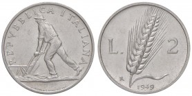 REPUBBLICA ITALIANA (1946-) 2 Lire 1949 – Nomisma 370 IT Segni da contatto
FDC