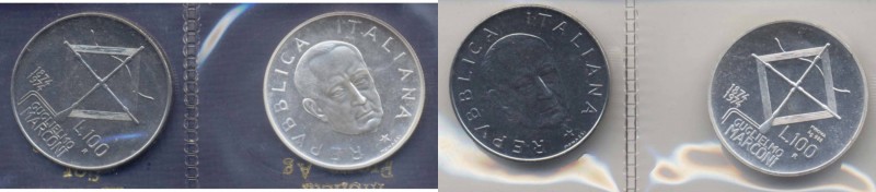 REPUBBLICA ITALIANA 100 Lire 1974 Marconi Prova – Gig. P7 AG RR In confezione or...