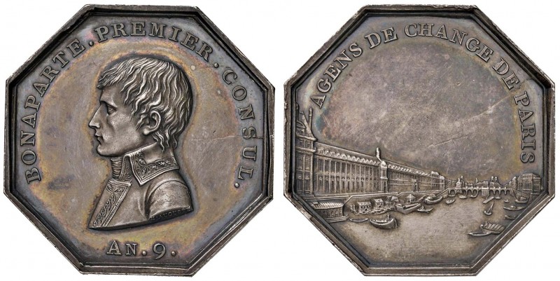 SELEZIONE DI MEDAGLIE DELL’ETÀ NAPOLEONICA Medaglia 1801 Agenti di cambio di Par...