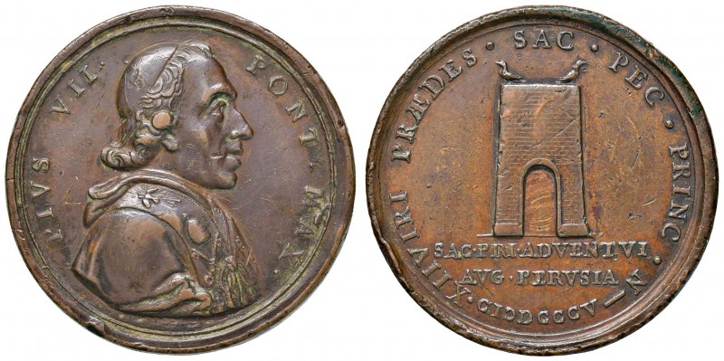 SELEZIONE DI MEDAGLIE DELL’ETÀ NAPOLEONICA Medaglia 1805 Passaggio del Papa Pio ...