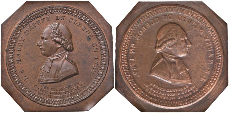 SELEZIONE DI MEDAGLIE DELL’ETÀ NAPOLEONICA Medaglia 1807 il Cardinale Maury – Br...