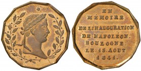SELEZIONE DI MEDAGLIE DELL’ETÀ NAPOLEONICA Medaglia 1841 Statua di Napoleone a Boulogne – Bramsen manca – MD (g 6,95 – Ø 26 mm) RR Curiosa medaglia a ...