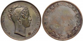MEDAGLIE FRANCESI Per dono della Principessa Maria Carolina di Borbone, Duchessa di Berry - Medaglia 1828 - Bronzo argentato – 50,5 mm – 54,83 gr. – R...