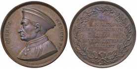 Serie degli uomini illustri – Cosimo de Medici – Medaglia – Opus: Girometti - AE (g 46,99 – Ø 40 mm) Contromarca testina di Minerva al bordo, coniazio...