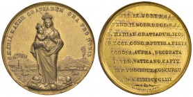 NAPOLI Per l’incoronazione della Vergine delle Grazie -Medaglia 1853 - Bronzo dorato – 44 mm – 36,88 gr. – R (R2) – Opus: Scipione Catenacci – D’Auria...