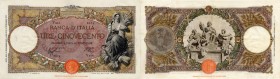 Banca d’Italia – 500 Lire 19/12/1940 V218 7974 – Gig. BI 29V Pieghe, piccoli strappi
MB/BB