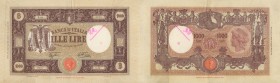 Banca d’Italia – 1.000 Lire 02/01/1932 L82 6223 – Gig. BI 43J RR Pieghe e forellini, scritte a pastello
BB