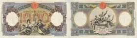 Banca d’Italia – 1.000 Lire 12/12/1934 S16 0335 – Gig. BI 44D Pieghe, in particolare all’angolo inferiore sinistro 
BB+