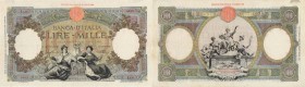 Banca d’Italia – 1.000 Lire 28/11/1942 I137 8653 – Gig. BI46C Lavata e stirata, un poco sbiadita
BB