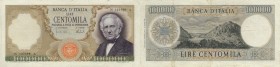 Banca d’Italia – 100.000 Lire 06/02/1974 N 123396 A – Gig. BI 82C R Pieghe e strappi
BB