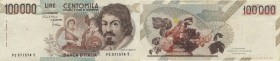 Banca d’Italia – 100.000 Lire 1986 PC 571574 T – Gig. BI 84C Pieghe
BB