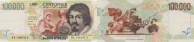 Banca d’Italia – 100.000 Lire 12/05/1994 BA 106976 D – Gig. BI 85A Pieghe
SPL