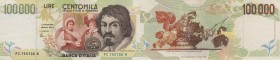 Banca d’Italia – 100.000 Lire 1995 PC 758706 H – Gig. BI 85C Pieghe
SPL