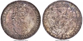 Olmutz. Karl III Josef Taler 1705 MS62 NGC, Kremsier mint, KM372, Dav-1209. A very popular type from this bishopric, not often encountered on the cusp...