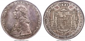 Olmutz. Rudolph Johann Taler 1820 MS63 PCGS, Vienna mint, KM494, Dav-41. Sharply struck and decorated in a soft, stone-gray tone, the reverse revealin...