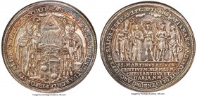 Salzburg. Maximilian Gandolph Taler 1682-PS MS62 NGC, KM233, Dav-3509A. Commemorating the 1100th Year of the Bishopric of Salzburg. Produced by a firm...