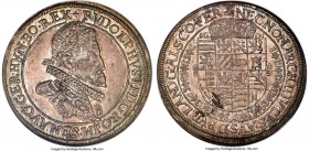 Rudolf II Taler ND (1603-1612) MS63 NGC, Ensisheim mint, Dav-3032. Sheathed in a soft, silvery patina with a laudable lustrous quality expressed throu...
