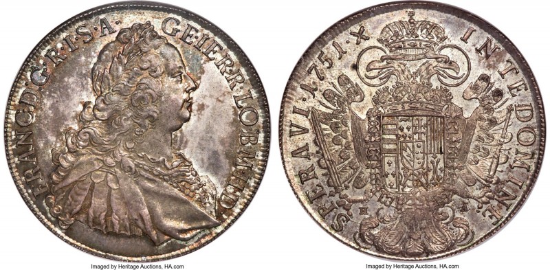 Franz I Taler 1751-HA MS64 NGC, Hall mint, KM2038, Dav-1155, Herinek-129. Exceed...