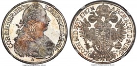 Joseph II Taler 1767 A-IC-SK MS61 Prooflike NGC, Vienna mint, KM2074.1, Dav-1161. Almost fully struck and delightfully mirrored, with touches of varie...