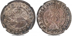 Frederick III Krone (4 Mark) 1659 MS64 NGC, Copenhagen mint, KM194.5, Dav-3576. Commemorating the repulsion of the Swedes and the breaking of the sieg...