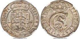 Christian V Krone (4 Mark) 1681-GS MS62+ NGC, Glückstadt mint, KM370, Dav-3637. Somewhat crudely struck, a fairly typical feature of 17th century Dani...