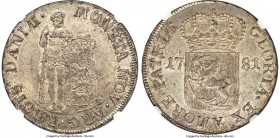 Christian VII Speciedaler 1781 MS63+ NGC, Altona mint, KM640.1, Dav-1310. A choice and fully original example of this popular type featuring a wildman...