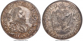 Rudolf II Taler 1599-NB MS62 NGC, Nagybanya mint (in Transylvania), Dav-8069, Husz-1038. Fully Mint State and exhibiting gleaming mint luster uniforml...