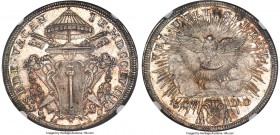 Papal States. Sede Vacante Scudo MDCCLVIII (1758) MS67+ NGC, Rome mint, KM1187, Dav-1462. A specimen worthy of inclusion in the finest of numismatic c...