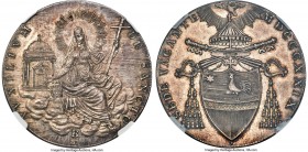 Papal States. Sede Vacante Scudo MDCCCXXIX (1829)-B MS66 NGC, Bologna mint, KM1303, Dav-188, B-3263. Struck to commendable clarity such that even the ...