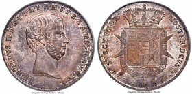 Tuscany. Leopold II 4 Fiorini (Francescone) 1858 MS64 PCGS, Florence mint, KM-C75b, Dav-60. A wholesome uncirculated example exhibiting a lightly spec...
