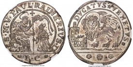 Venice. Paolo Rainier Ducatone ND (1778-1779)-BC MS66 NGC, KM706, Dav-1567. 22.84gm. Exceptionally well-preserved for this 18th century ducato type, t...