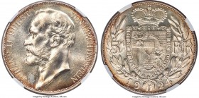 Johann II 5 Franken 1924 MS66 NGC, Bern mint, KM-Y10, Dav-217. A coin that is simply awash with fluid argent luster, a gradually deepening peripheral ...