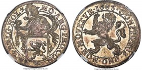 Holland. Provincial Lion Daalder 1683 MS64 S NGC, KM17, Dav-4858. A coin wholly outside the bounds of what would be considered normal striking quality...