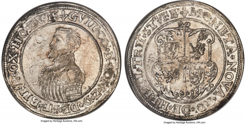 S'Heerenberg. William IV Taler (Ecu de 30 Sous) ND (1546-1586) MS65+ NGC, Hedel ...
