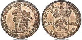 Utrecht. Provincial Silver Ducat 1763 MS65 NGC, KM93.1, Dav-1845, Delm-982. Displaying scintillating luster underneath a veil of silver patination car...