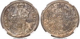 Zeeland. Provincial Piefort 30 Stuivers (Daalder) 1683 MS61 NGC, KM-P17, Delm-1083a (R3). 29.90gm. A scarce double-weight issue featuring a commendabl...