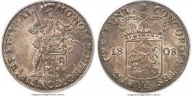 Kingdom of Holland. Louis Napoleon Rijksdaalder (Silver Ducat) 1808 MS63+ PCGS, Utrecht mint, KM25, Dav-225. Softly toned, with a hint of mauve color ...